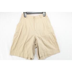 VTG Gene Ewing Bis Shorts Womens 12 Beige Wide Leg 90s Safari Cotton Burmuda